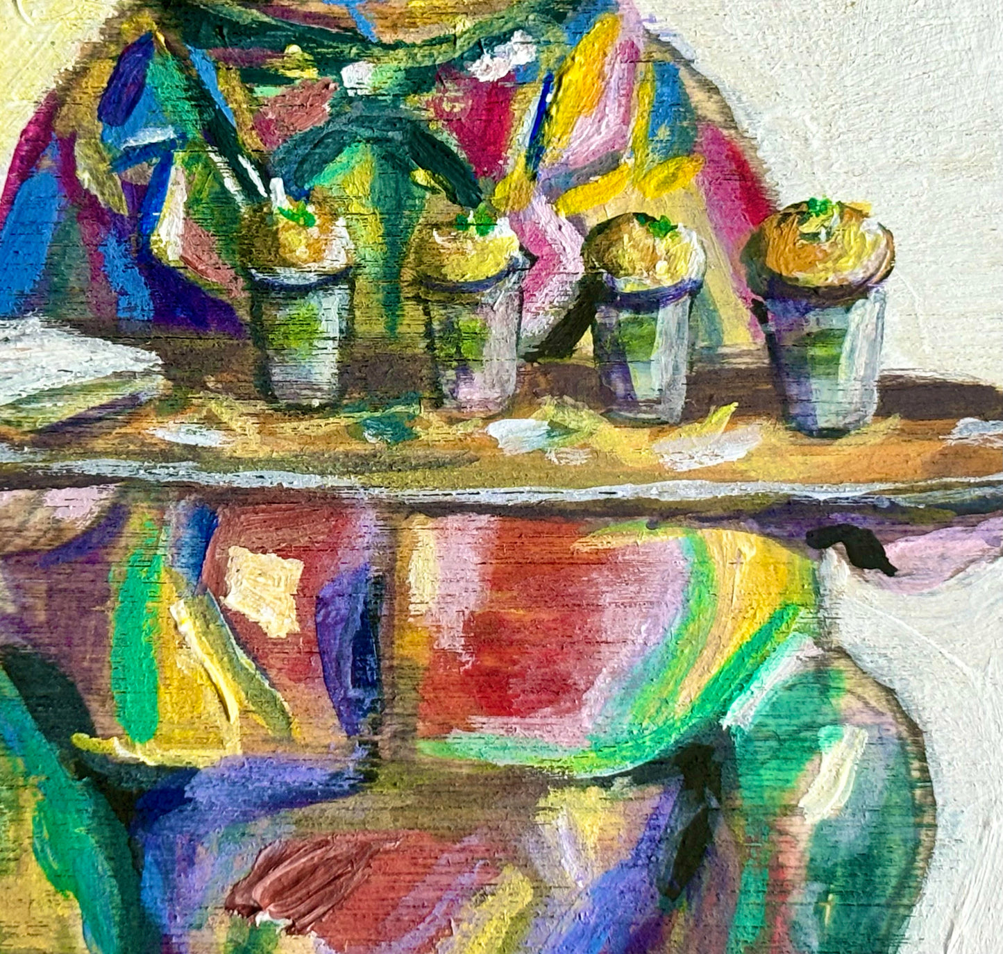 Chrome Dog with Paani Puri - 4" x 6" | Original Artwork