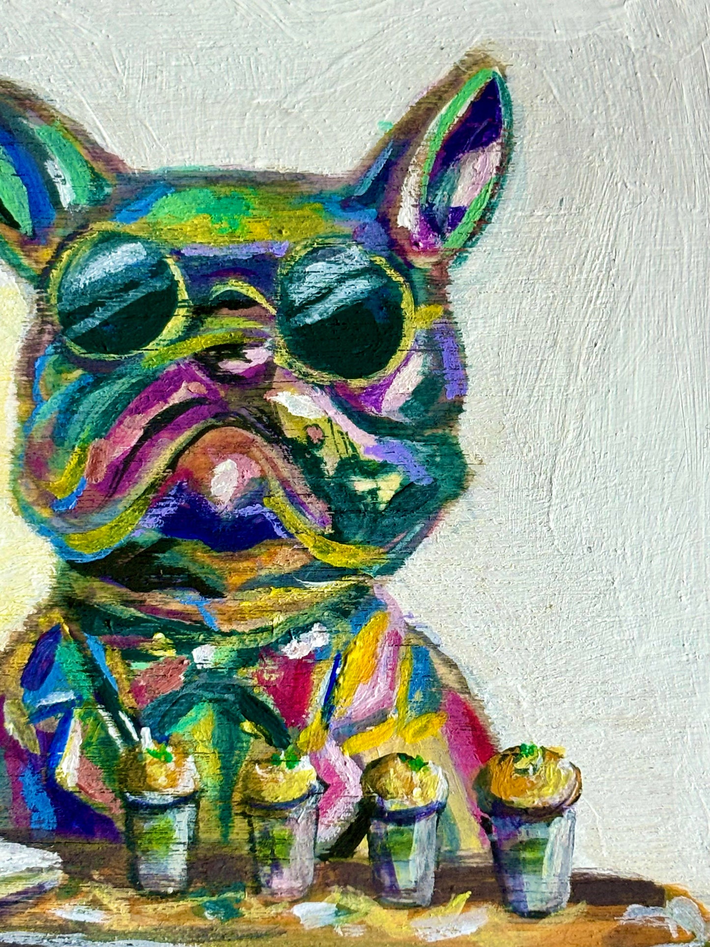 Chrome Dog with Paani Puri - 4" x 6" | Original Artwork